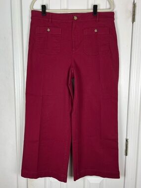 NWOT Loft The Palmer Wide Leg Ankle Crop Jeans Sz 14